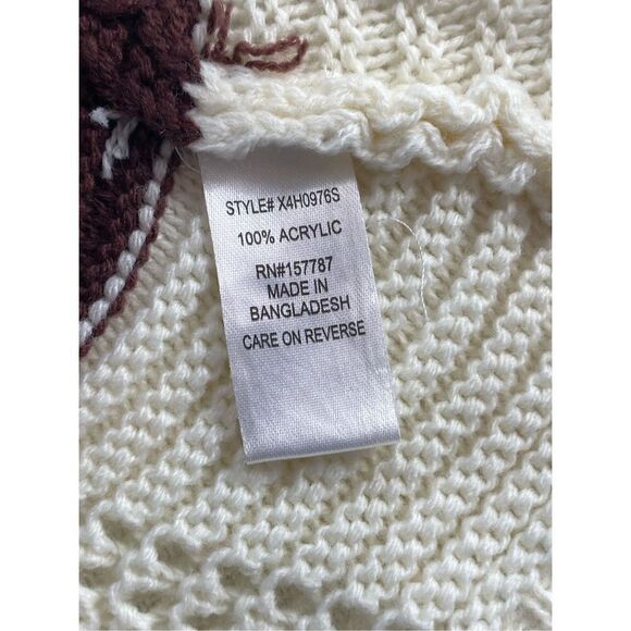 FULL CIRCLE TRENDS WOMEN’S 1X CHEVRON LONG SLEEVE KNIT SWEATER - Picture 6 of 9